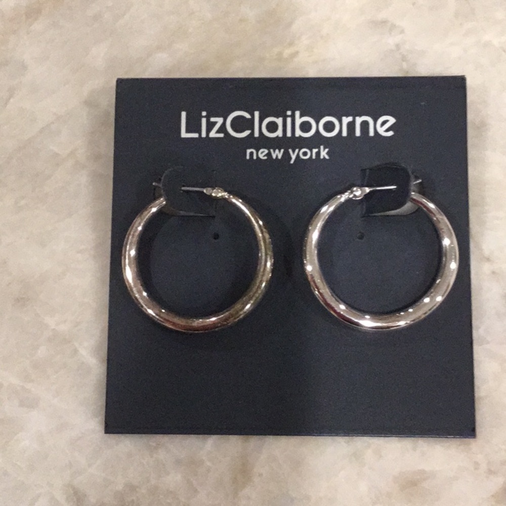 Liz Claiborne Silver Hoop Earrings